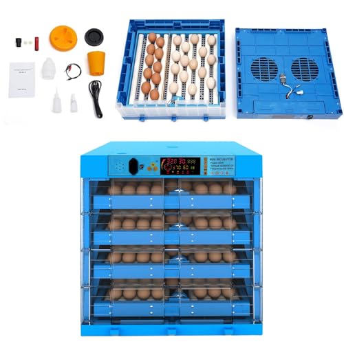 ZephyrGlow Incubadora Automática de Huevos Gallina con Control de Temperatura Precisa y Giro Automático - Ideal para Pollos, Patos y Codornices con Humidificación Automática,256Egg