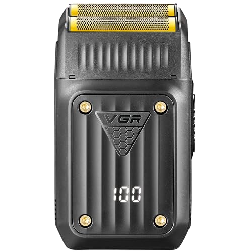 VGR Electric Foil Shaver Men - Cordless Rechargeable via USB-C Razor 80 Min Battery - 8000 RPM - Mens Shaving Machine for Beard, Face Hair, Bald Head, Neck, Skin Fade - Close Clean Shave