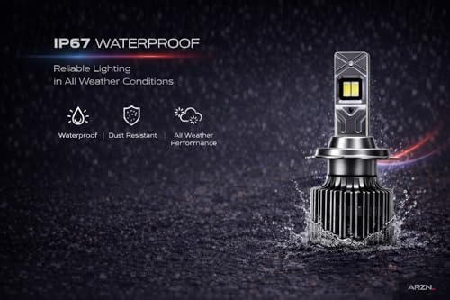 Image of ARZN H4 LED Headlight Bulb 200W - Super Bright 18000LM CANBUS Ready Universal Fit for Car Motorcycle Bike