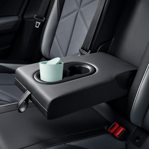 Image of Mini Car Trash Can with Lid, Waterproof Leakproof Auto Cup Holder Garbage Can, Multipurpose Portable Vehicle Trash Bin Organizer Storage for Home Office, Car Accessories (Light Green)