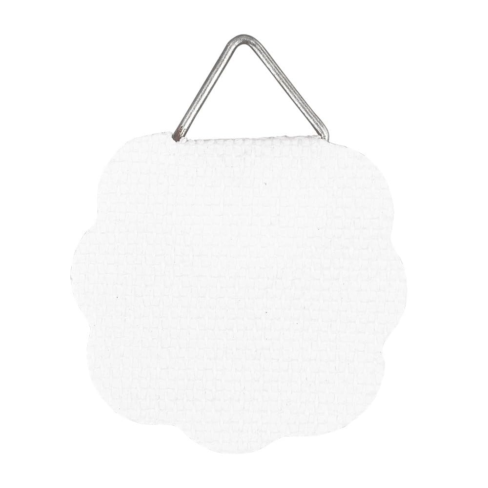 Ideen mit Herz Appendiabiti con occhiello triangolare, da incollare, 2,9 cm x 3 cm, bianco, 50 pezzi
