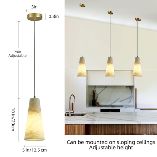 Sucelating SMP00BRASS Alabaster Modern Pendant Lights Kitchen Island thumb #1
