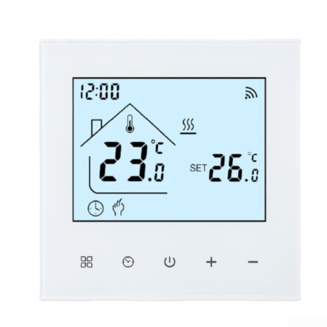 ZMdooreasy Termostato inteligente WiFi para sistema de calefacción por suelo radiante, control remoto para aplicación Tuya, control de voz para Alexa y Google Assistant (caldera montada en pared)