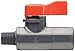Asahi America 1080002 Labcock PVC Ball Valve, Inline, Unibody, Lever, 1/4
