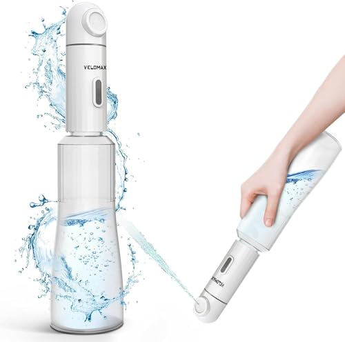 VELOMAX Portable Travel Bidet with 2 Pressure Options, IPX7 Waterproof Electric Rechargeable Mini Handheld Spray for Women & Men, Adjustable Speed, Hy