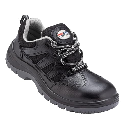 Image of NEOSAFE CYLO A1078, Leather Safety Shoes in Sports Look, Breathable and Lightweight, Black