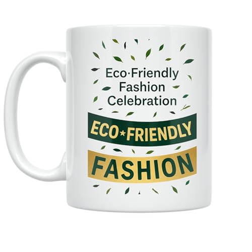 Eco-Conscious Coffee Mug - Eco-Friendly Fashion Celebration Design - 11