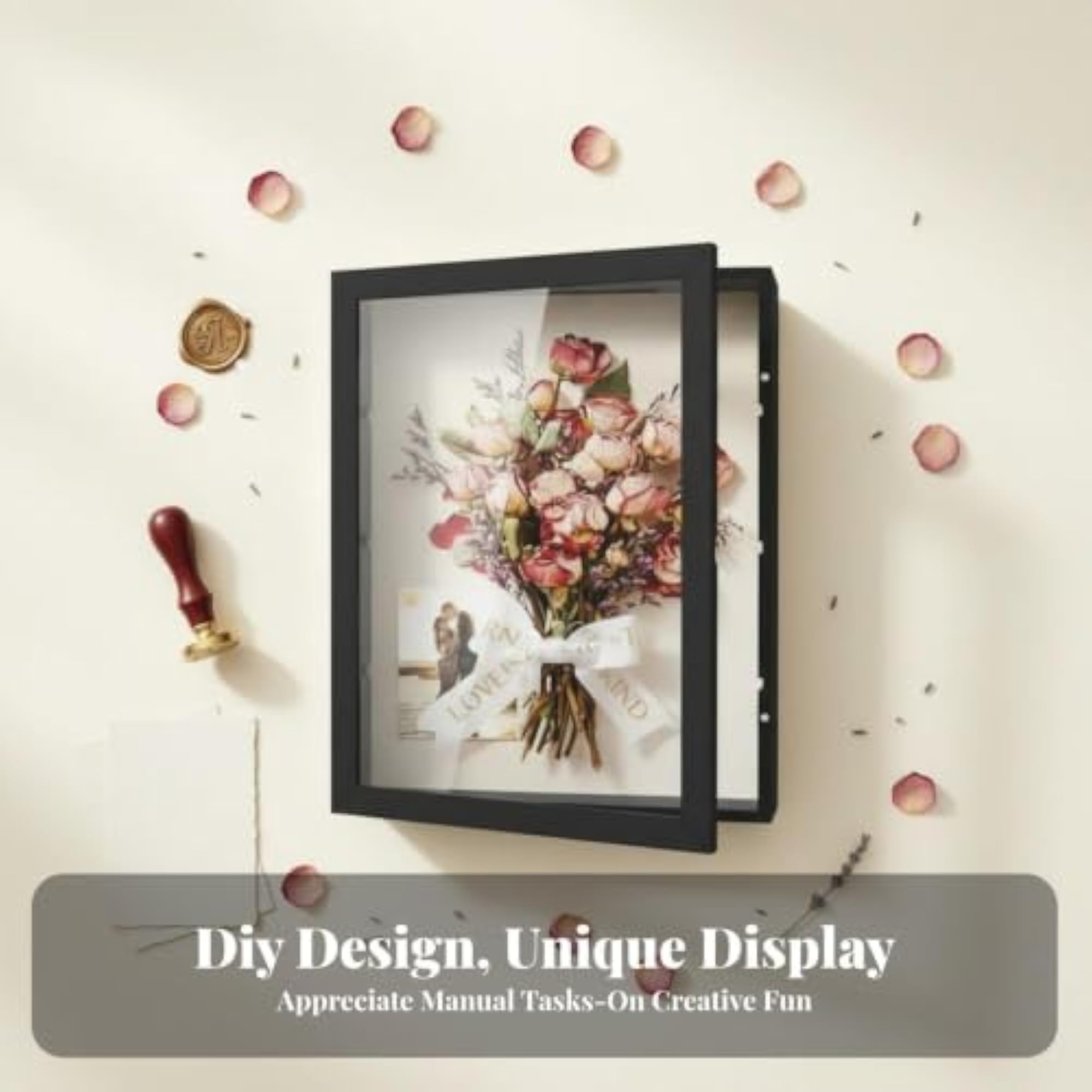 Solid Wood Keepsake Shadow Box Frame for Collectors