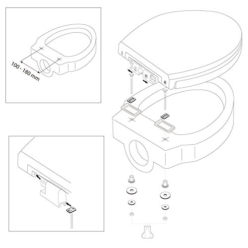 Deuba Copriwater Sedile WC Chiusura Ammortizzata