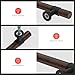 homdiy 10 Pack 3 Inch Wood Cabinet Pulls Black Cabinet Handles Walnut Wood Grain Metal Drawer Pulls for Dresser Cupboard