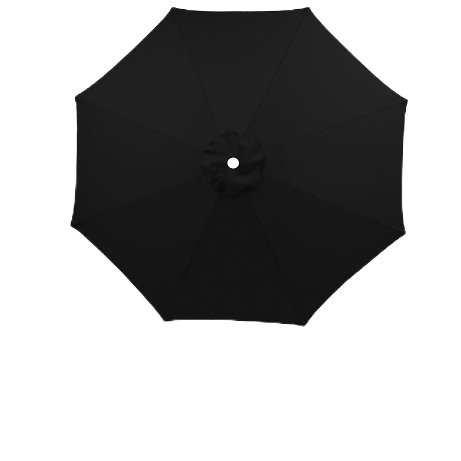 UYTOIZ 9ft/9.8ft Patio Parasol Canopy,Fade Resistant Beach Umbrella Replacement Cloth 8 Arms,Standard&Cantilever Polyester Fabric Replacement Umbrella Cover For Garden UV50+(Black,3.0m/9.8ft)