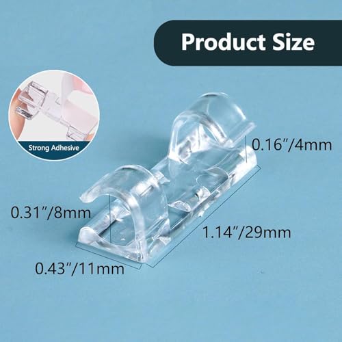 Transparent Cable Management Clips Desktop Wire Organizer Cord Hook (Pack of 20) 3 41KuYNL+svL