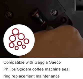 15 pcs Seal O-Ring Kit for Maintenance/Steam/Outlet Valve/BoilerOutlet Pin and Brew Unit,Compatible with Gaggia Saeco Philips Spidem Espresso Coffee Machines, Coffee Maker O-Ring Repair Set