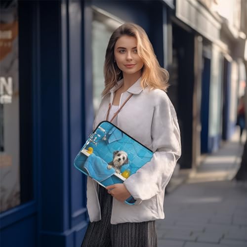 Funda para portátil 13-14 pulgadas impermeable con diseño perro miniatura 7