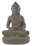 Höhe 23cm sitzender Buddha aus Steinguss 23cm im Asien Lounge Style 2KG