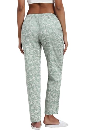 Image of Van Heusen Women's Printed Lounge Pants | Drawstrings & Side Pockets | Ultra Soft Fabric | Relaxed Fit | At home pyjamas | Everyday Comfort | Printed | Style 55306 | Available in Pack of 1 & 2