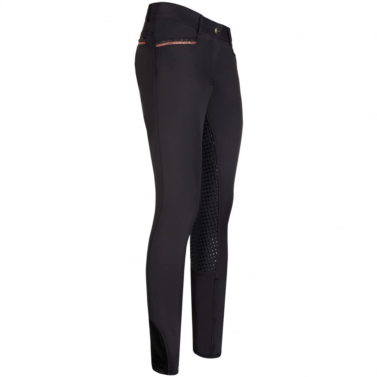 Imperial Riding Damen Reithose Silikon Vollbesatz IRHEl Capone schwarz/roségold 38