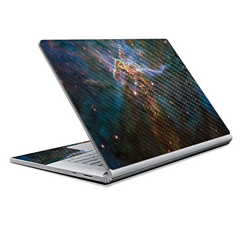 Image of MightySkins Carbon Fiber Skin for Microsoft Surface Book 2 13 inch (2017) - Eagle Nebula,Protective, Durable Textured Carbon Fiber Finish,Easy to Apply, Remove, and Change Styles,