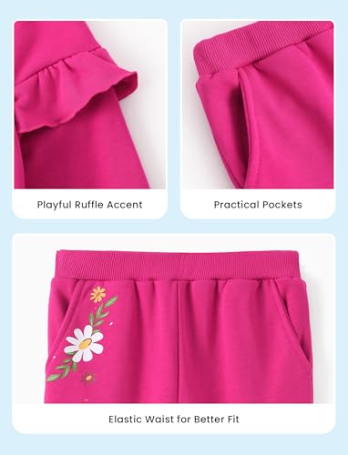 Image of Disney Frozen Toddler Girl Outfits Long Sleeve Shirt and Pocket Pant Clothing Sets Fall Casual Pullover Dailywear