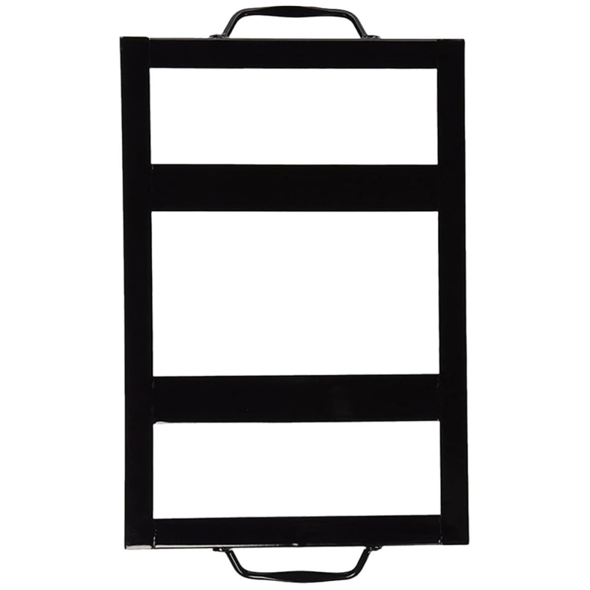 Soporte para placa de cocina en acero inoxidable negro con doble asa para barbacoa