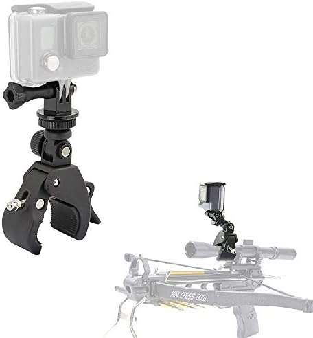 Kolasels Easy Installation Adjustable Crossbow Gun Scope Camera Clamp Mount with 1/4 Thread for Gopro Hero Session Fixation