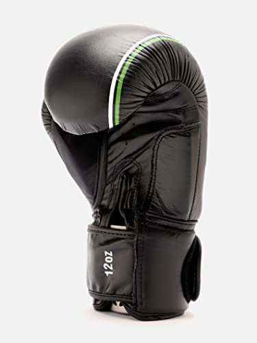Image of Cultsport Premium Leather Boxing Gloves with Antimicrobial Lining(CS700547 Black 8 oz)
