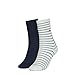 Produktbild Tommy Hilfiger Damen Small Stripe Socks Socken, Off Weiß, 35-38