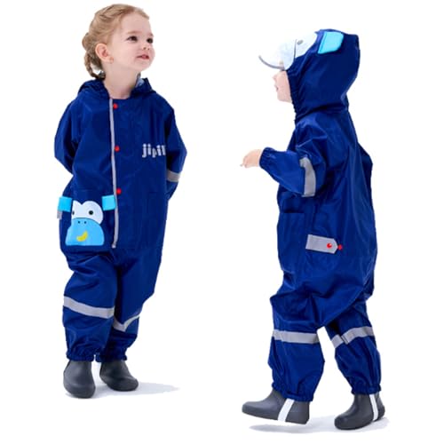 Kids Toddlers Rainsuit Boys Girls One Piece Rain Coat Waterproof Coverall Rain Suit3