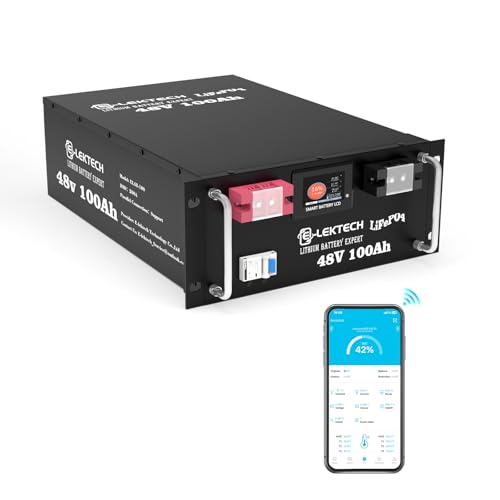E-lektech 48v 100ah Lithium Lifepo4 Battery With Touchable Smart Display Buil...
