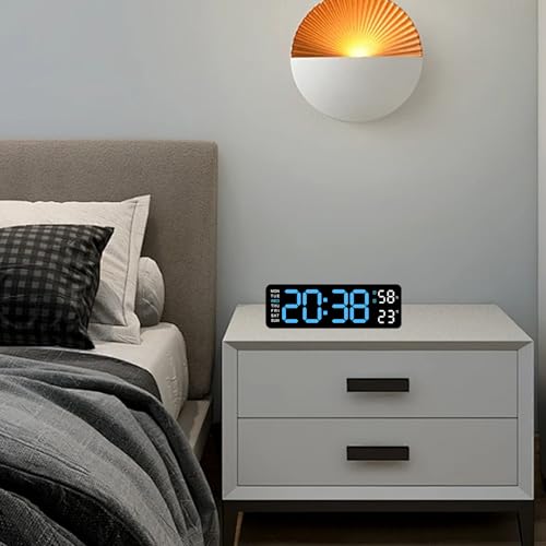 Relojes de pared digitales multifuncionales con alarma para casa u oficina 4