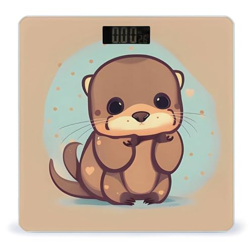 Báscula Digital Cute Otter con Pantalla LCD