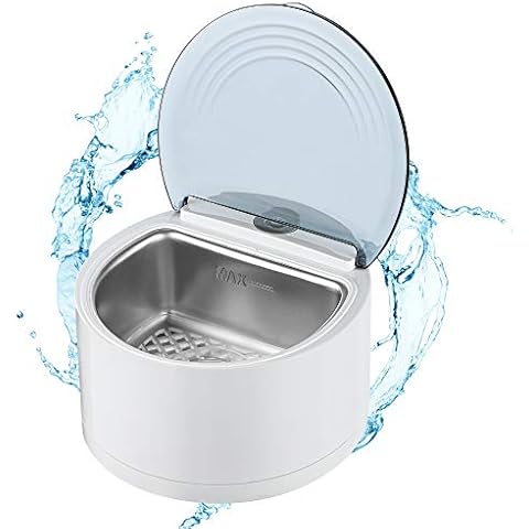 Mxmoonant Denture Bath Ultrasonic Denture Cleaning Machine Professional Type 150ML Crafted from 304 Stainless Steel Cover