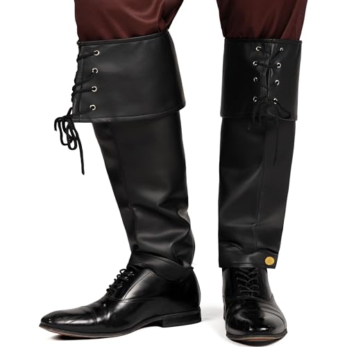Best Rugby Boots for Props: Power & Stability 12 Spooktacular Creations Black Pirate Boot Covers, Medieval and Renaissance Faux Leather Over The Shoe Knee Boot Cover, for Men, Boys, Halloween Costume Accessory
