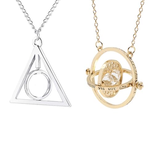 UoYu Juego de collar de reloj de arena, collar triangular para