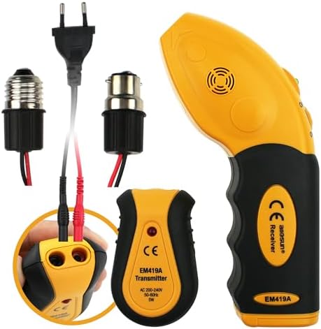 allsun AC 100-120V Circuit Breaker Finder,Miniature Circuit Detector,Non-Contact Voltage Sensor LED Auto-Sensing Receiver Transmitter,Locate AC Circuits/Fuses Socket Plugs