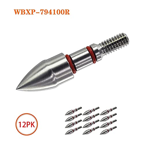 Stainless Steel Archery Field Points 100 Grains Easy Pull Various Od Screw In Archery Field Tips Combo Point 100Grains (Bullet Point 5/16"-100Gr-12Pk) #TOP1