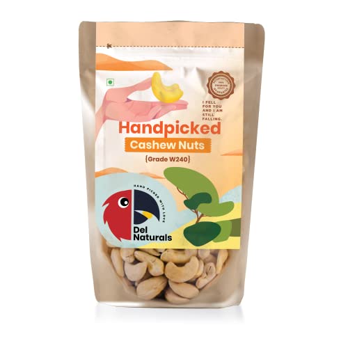 Del Naturals Super Premium Handpicked Cashew W240 Grade(Kaju) Whole Dry Fruit, 200g (B0BQJP1DN8) Amazon Price History, Amazon Price Tracker