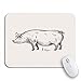 Produktbild Gaming mouse pad pig serie von nutztieren grafik skizze vintage gravur rutschfeste gummi backing computer mousepad für notebooks maus matten