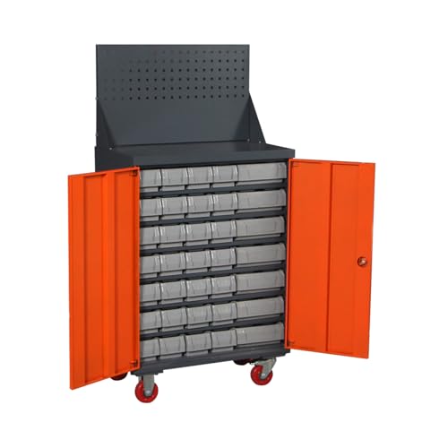 LYREIGN CNC Consumables Split Cabinet with Wheels, Storage Parts Screw Cabinet, Drawer Type Classification Management Rack for Garage Warehouse Repair Shop