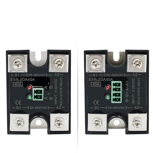 Relais statique SSR 10A monophasé avec double commande et tension 24-480V CA pour circuit électrique