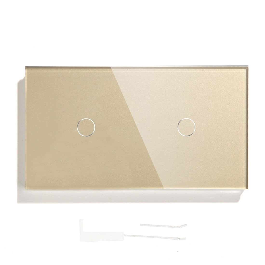 Doppia 1 Gang 1 Dimmer Dimmer Dimmer Switch Switch Pannello a Muro Interruttori a Sfera Touch Sensor dimmerabile(Golden)