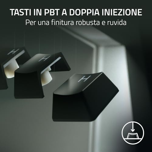 Huntsman V2 (Interruttore Viola) - Tastiera da Gioco Ottica con Bassa Latenza (Interruttori Ottici a Scatto, Copri Tasti Doubleshot PBT, Poggiapolsi Ergonomico) Layout USA | Nero - Tastiera gaming - Immagine 3