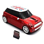Kamouse Wireless Car Mouse, Super Cute Car Shaped Mouse USB Computer Optical Gaming Mice with Mini Receiver for PC Notebook Window