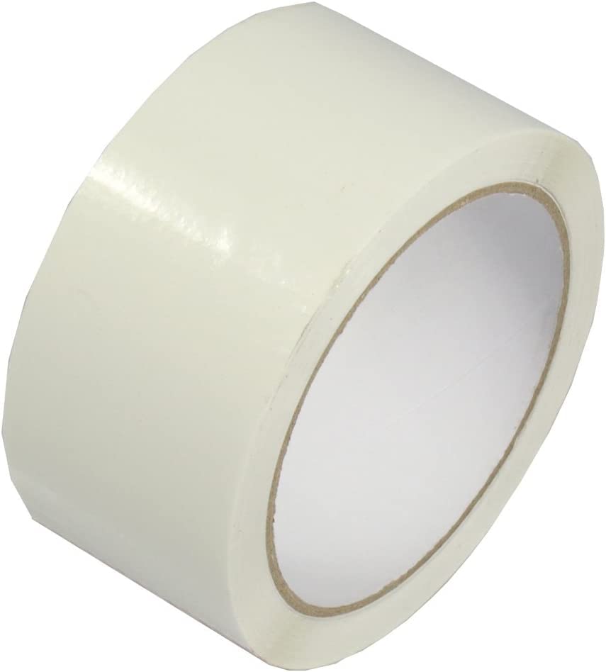 HTUK Low Noise Coloured Packaging Tape 48mm x 66m For Parcels And Boxes Heavy Duty Coloured Box Packing Tape Provides A Strong Secure Sticky Seal For Our Boxes (36, WHITE)