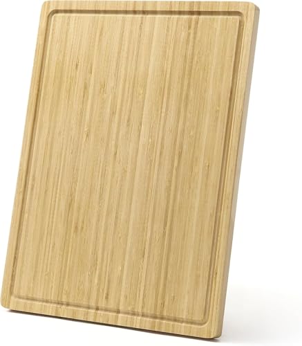 20x15 Inch Bamboo Cutting Board with Juice Groove