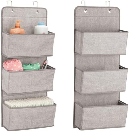 Collapsible Fabric 3-Layered Pocket Wall Door Cloth Wardrobe Hang...