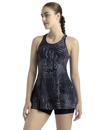 Image of Speedo Women's Swimdress with Boyleg | Swimming Costume Swimsuit | Chlorine Resistance | UPF 40+ Sun Protection | Removable Bra Pads