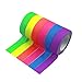 6 Rotoli Nastro Fluorescente, Neon Gaffer Cloth Tape, UV Blacklight Reattivo Glow in The Dark Tape, Fluorescente Bagliore al Buio Adesivo per La Decorazione Forniture Luminose Halloween, 15mmx5m