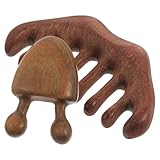 HOMOCONO Natürlicher Holzmassagekamm mit Breiten Zähnen Sanfte Kopfhaut...