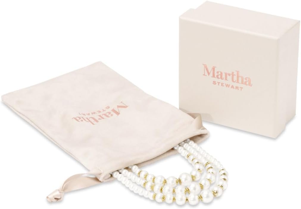 Martha Stewart Three Strand Pearl Necklace In Gold For Women - Image 5